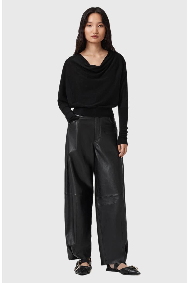 Ridley Dolman Sleeve Crop Sweater, Alternate, color, BLACK