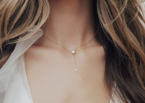 Untamed Petals Pilar Crystal Drop Pendant In Gold