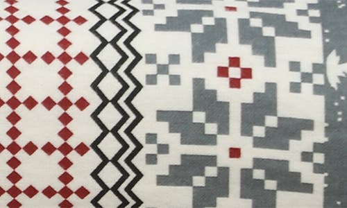 Azores Home Winter Reindeer Flannel Sheet Set In Gray