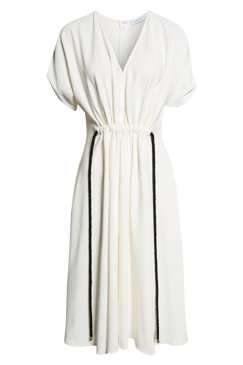 Gathered Waist Midi Dress, Main, color, MASCARPONE
