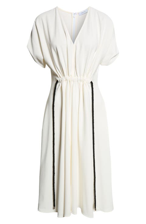 Gathered Waist Midi Dress