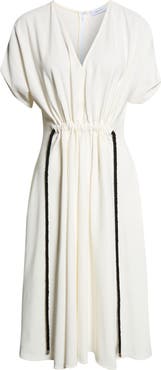 FERRAGAMO Gathered Waist Midi Dress