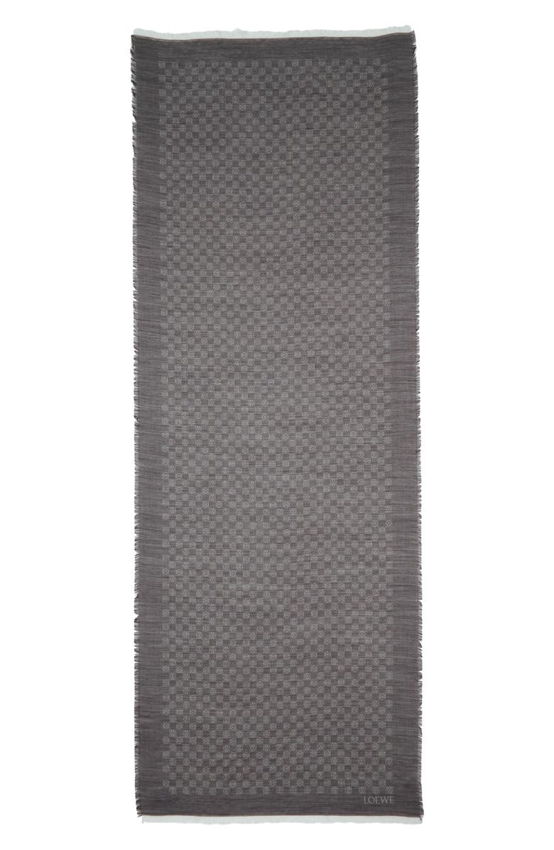 Loewe Monogram Wool & Silk Scarf, Main, color, 