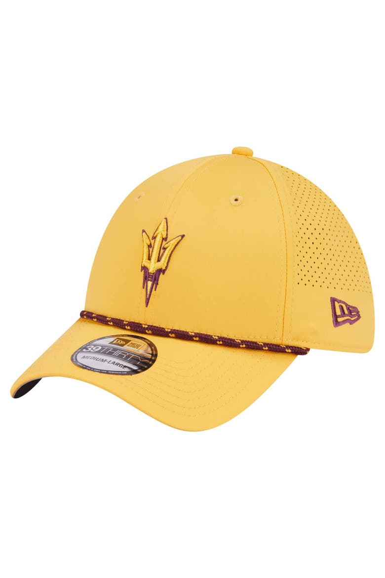 Men's New Era  Gold Arizona State Sun Devils Rope 39THIRTY Flex Hat, Main, color, Gold