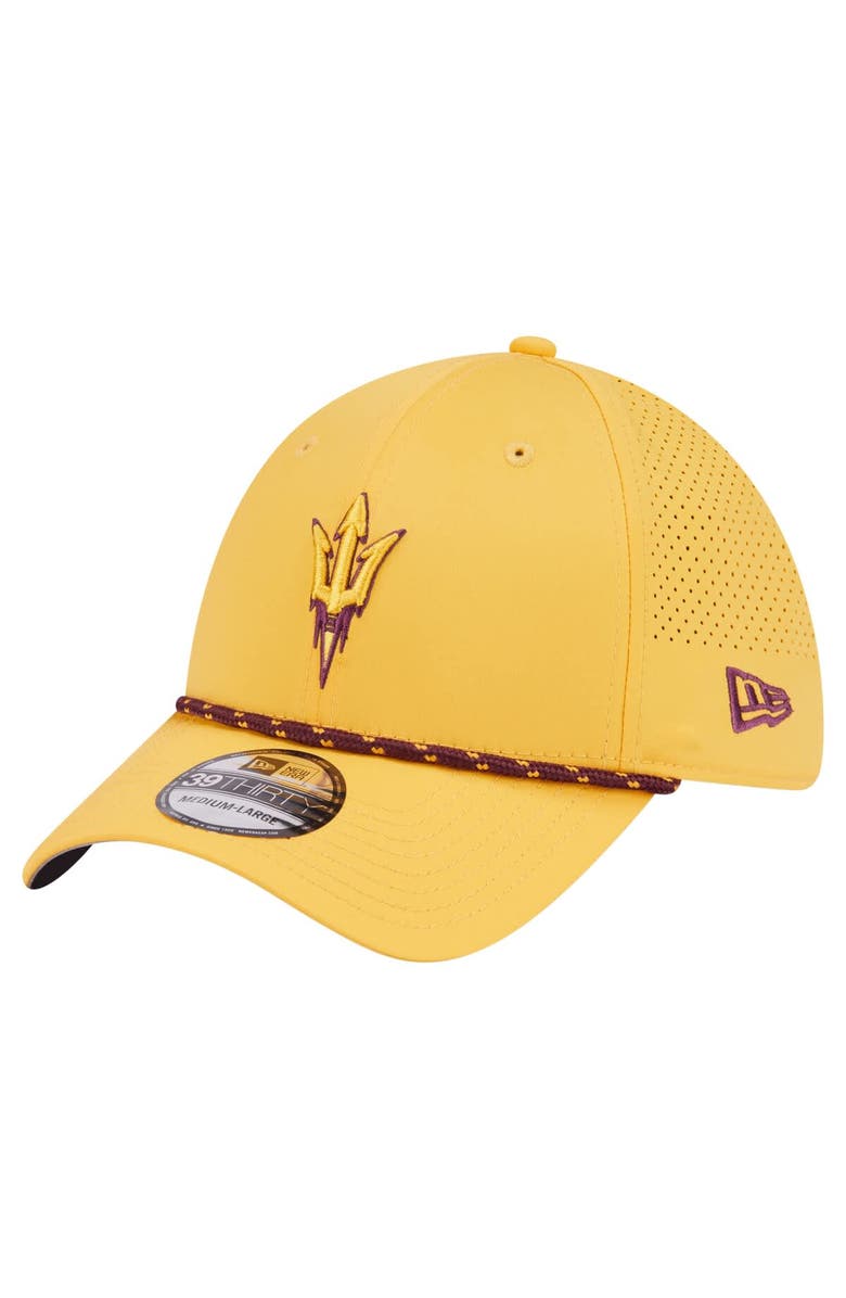 New Era Men's New Era  Gold Arizona State Sun Devils Rope 39THIRTY Flex Hat, Main, color, Gold