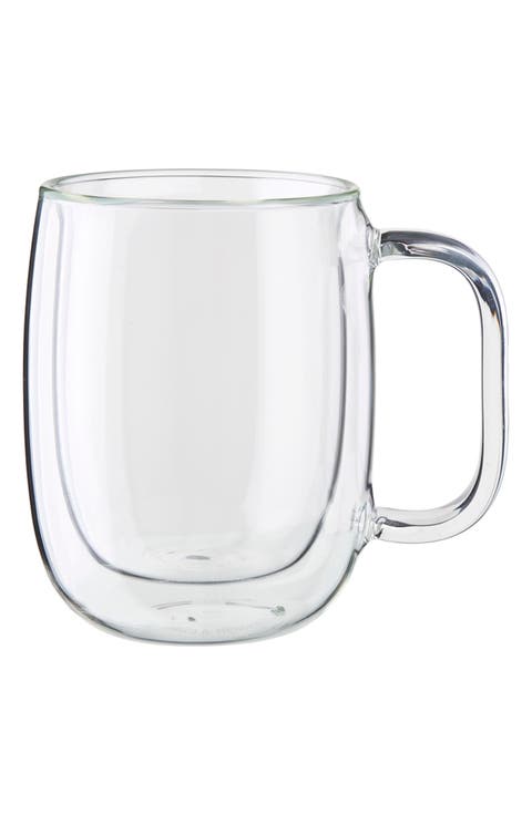Sorrento Plus 2-Piece Double Wall Glass Coffee Mug Set