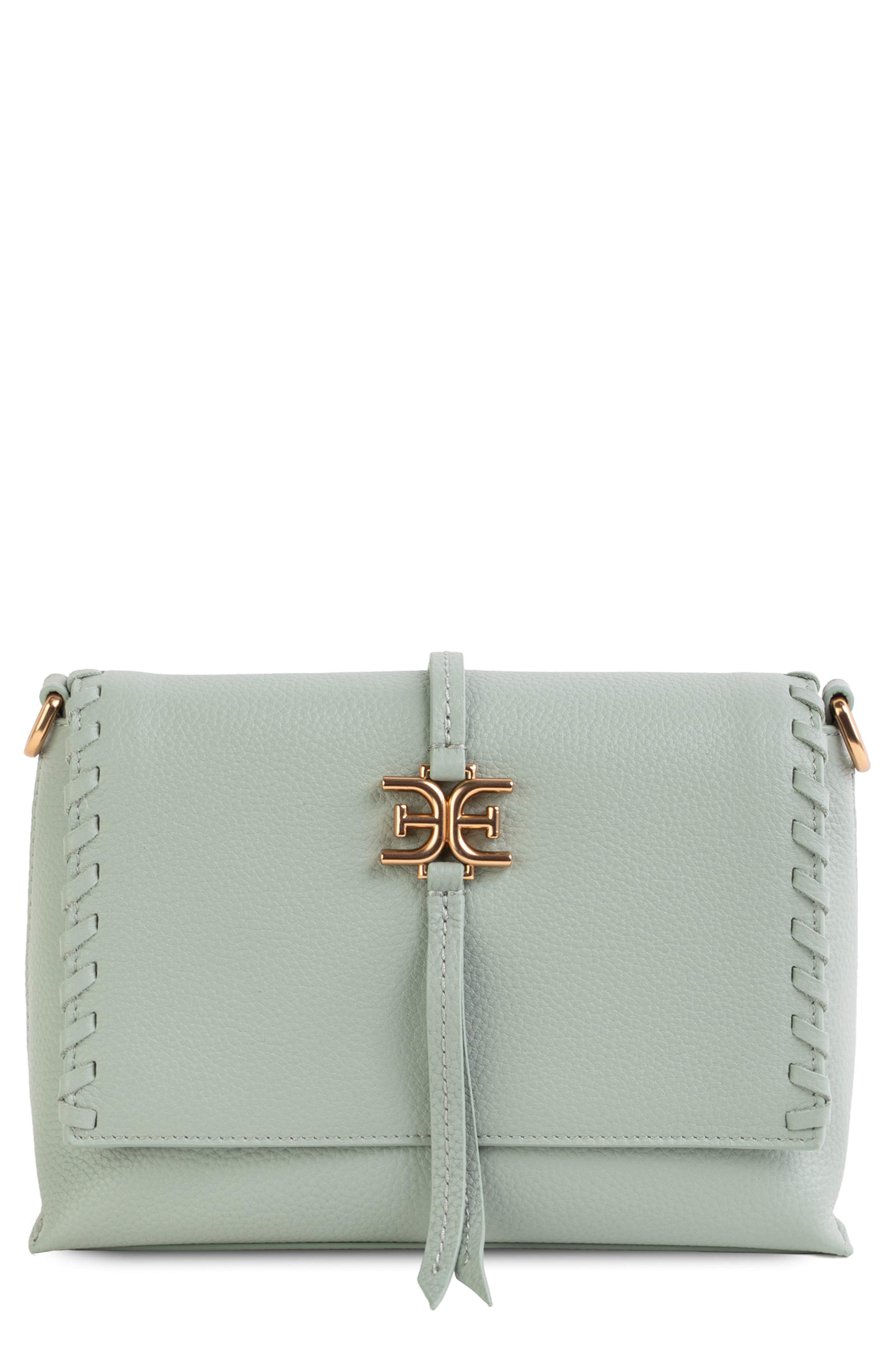 Sylvia Fold Over Leather Crossbody Bag