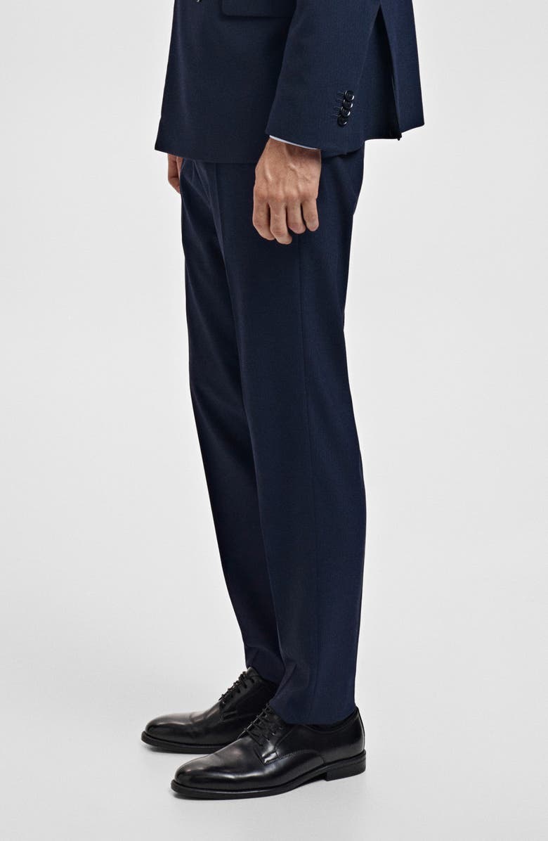 MANGO Monaco Slim Fit Suit Pants, Alternate, color, Navy