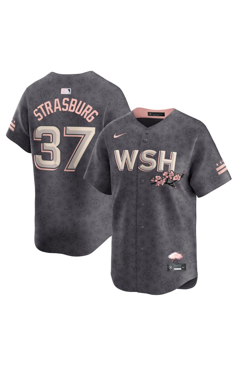 Nike Men's Nike Stephen Strasburg Charcoal Washington Nationals City Connect Limited Player Jersey, Alternate, color, 