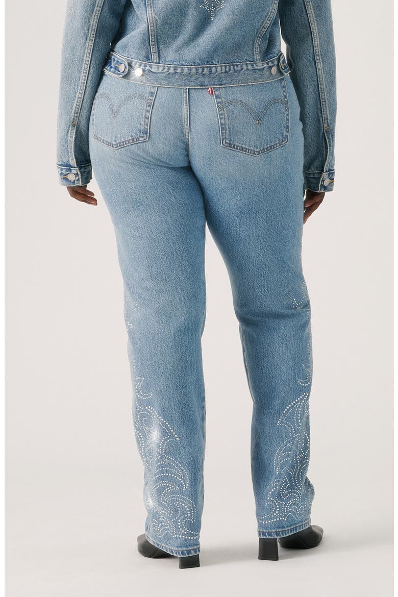 501® Curve Embellished High Waist Straight Leg Jeans, Alternate, color, DENIM VENOM CURVE