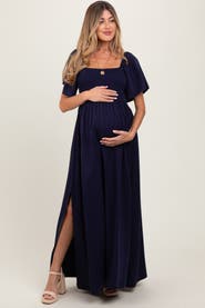 PinkBlush Chambray Smocked Maxi Dress
