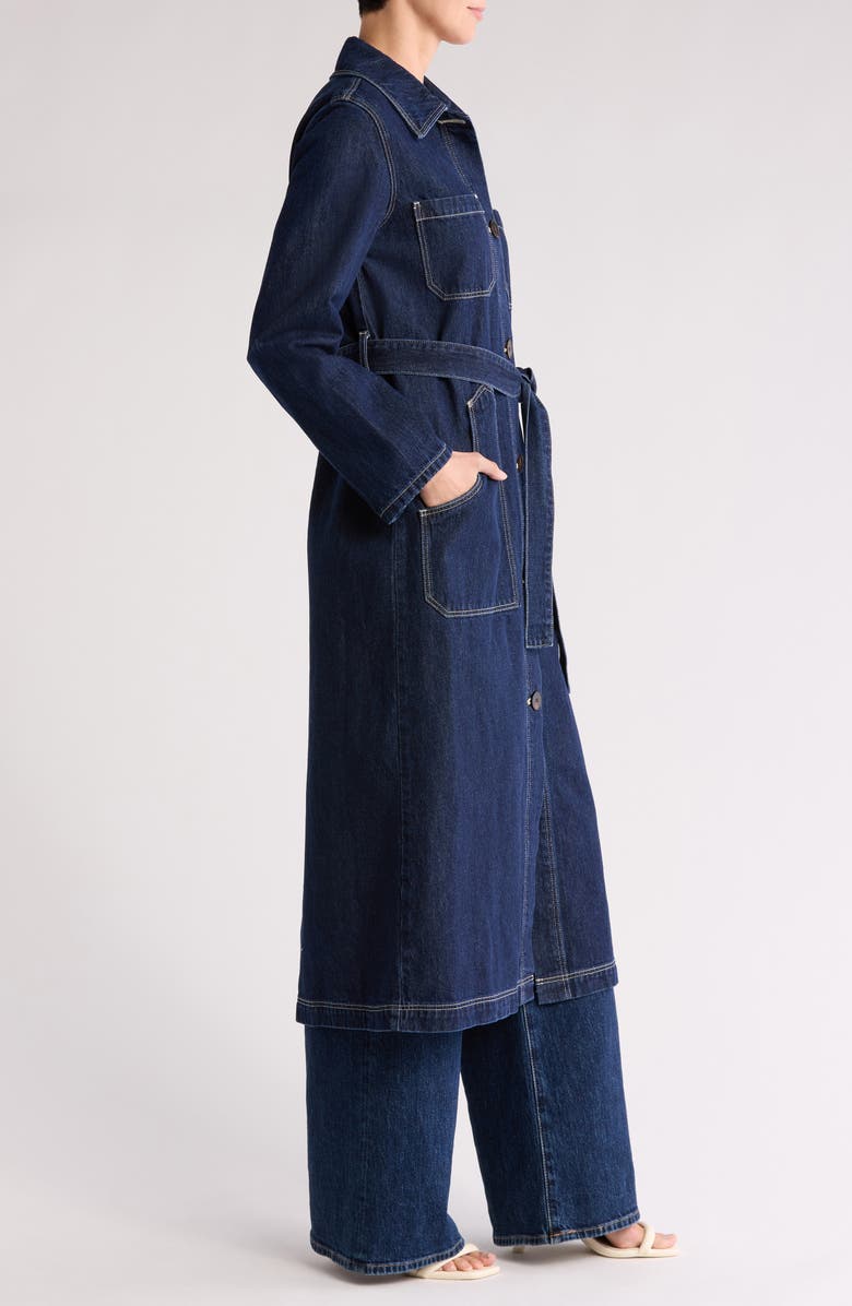 Rolla’s Bijou Denim Belted Trench Coat, Alternate, color, 