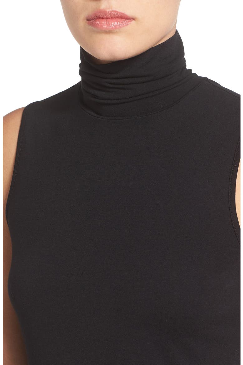 Sleeveless Turtleneck Top, Alternate, color, RICH BLACK