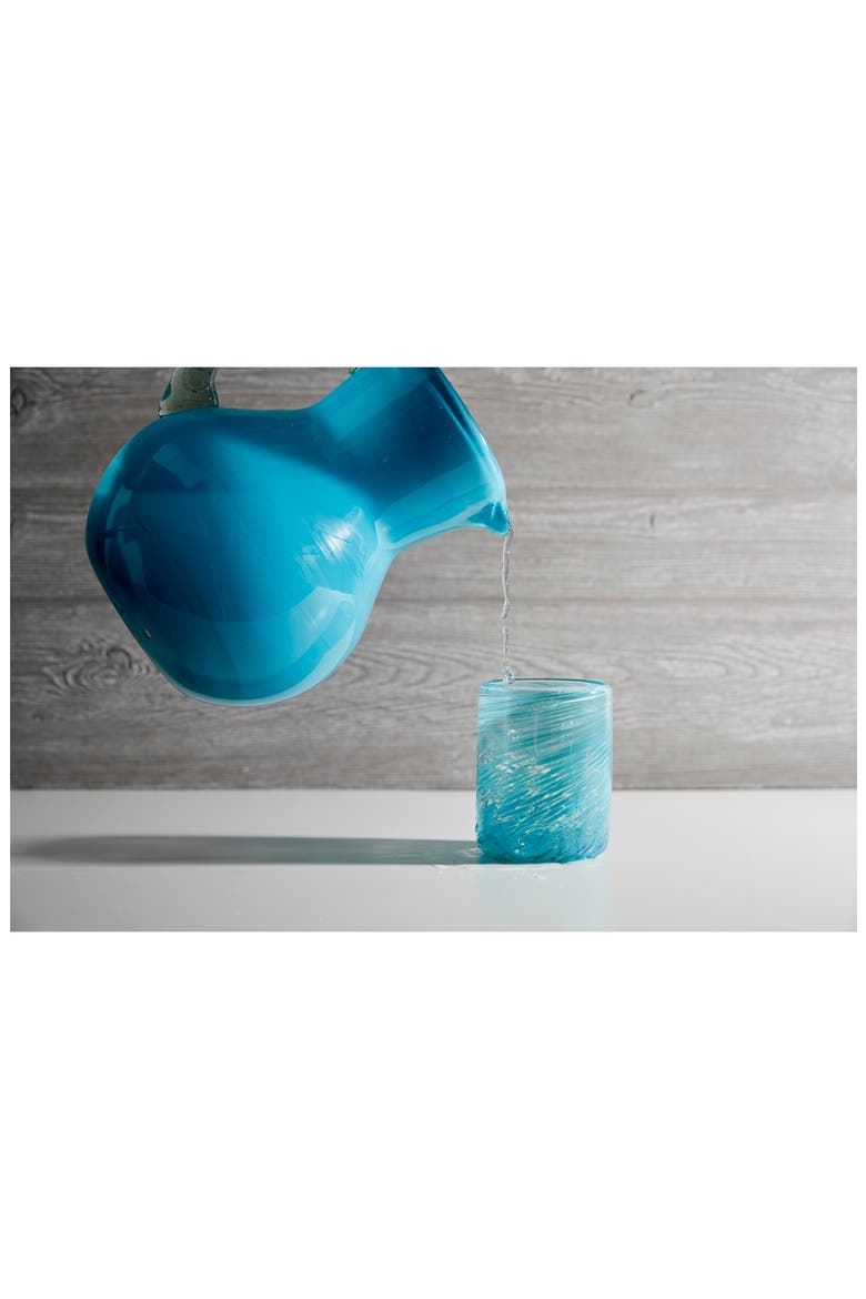 Handblown Glasses - Set of 4, Alternate, color, AQUA