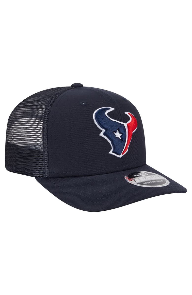 New Era Men's New Era Navy Houston Texans Main Trucker 9SEVENTY Stretch-Snap Hat, Alternate, color, 