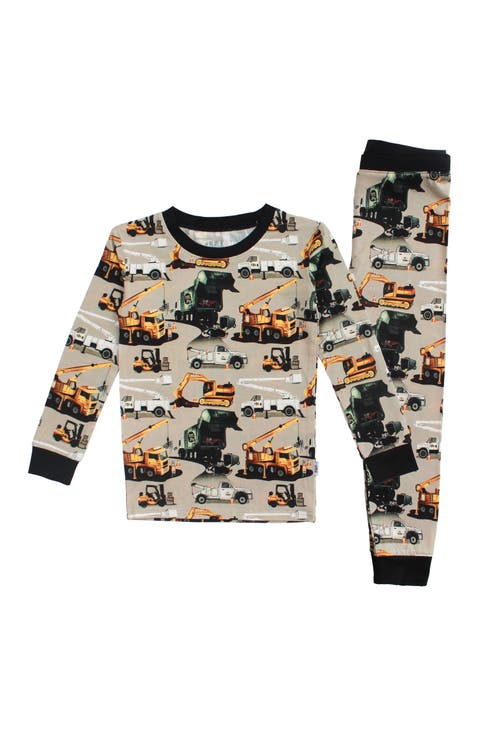 Fletch Work Hard, Play Hard 2 Piece Pajama Set in Beige  product