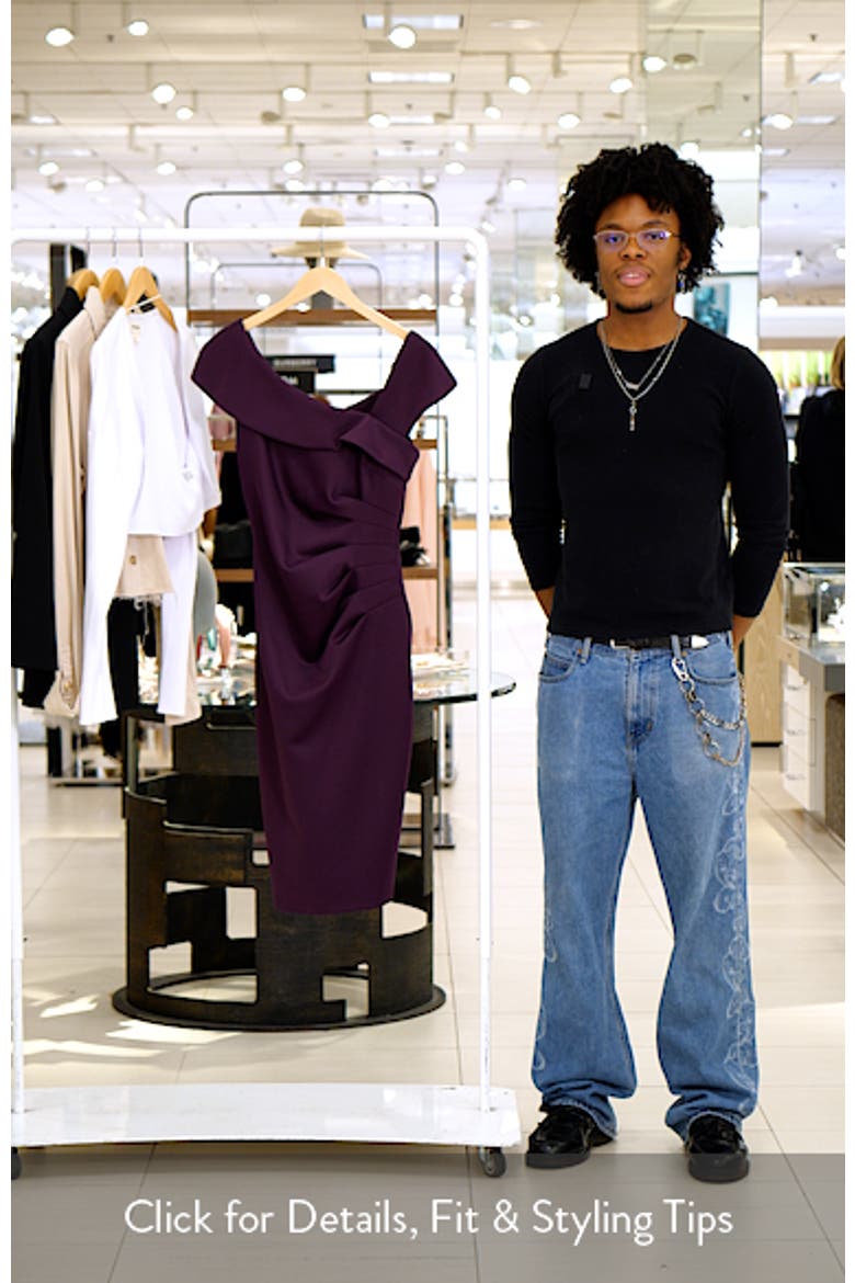 Asymmetric Scuba Knit Cocktail Dress video