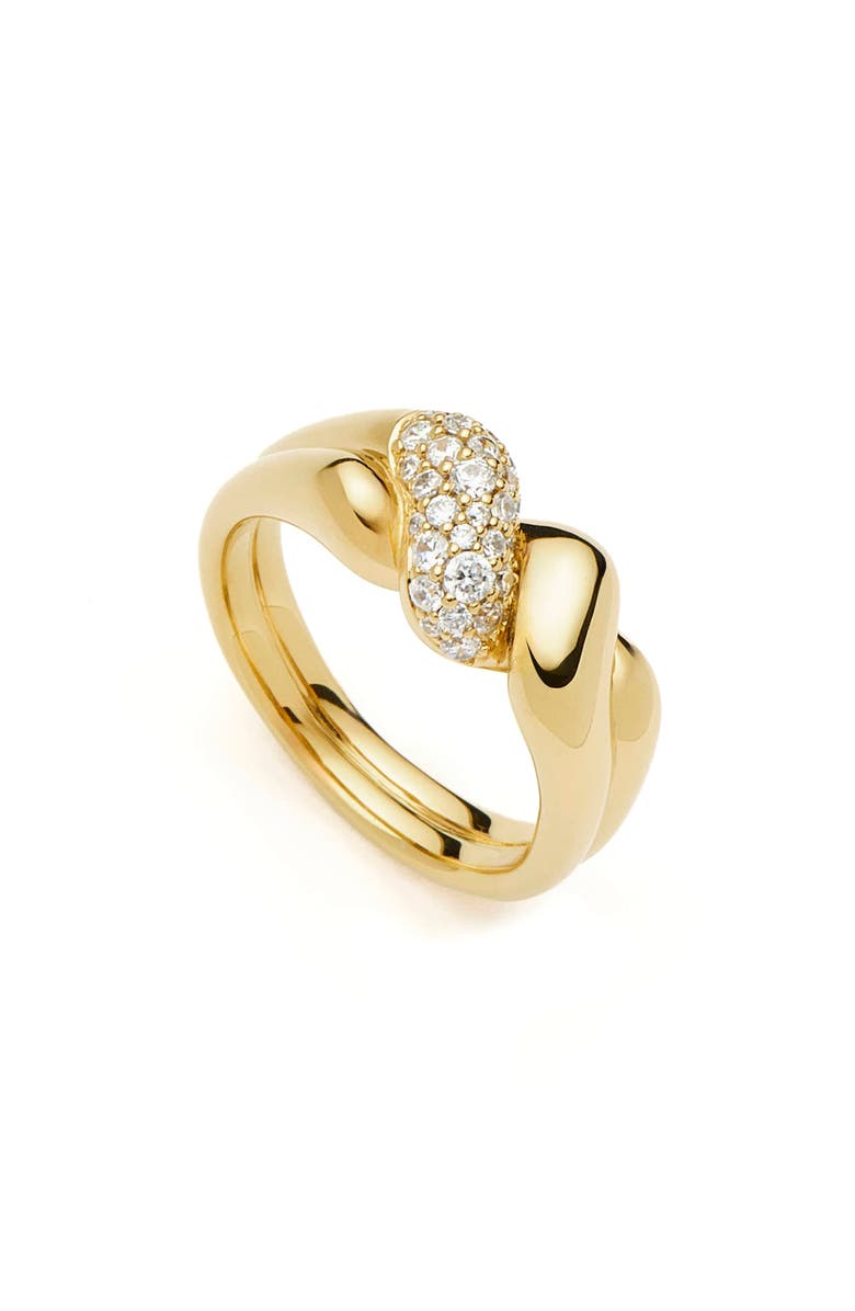 Missoma Molten Snow Double Statement Ring, Alternate, color, Gold