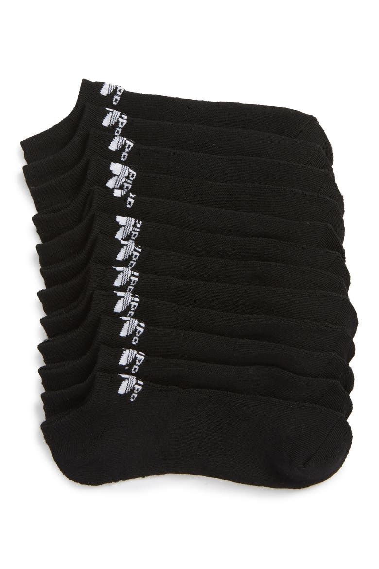 6-Pack Trefoil Performance No-Show Socks, Main, color, BLACK
