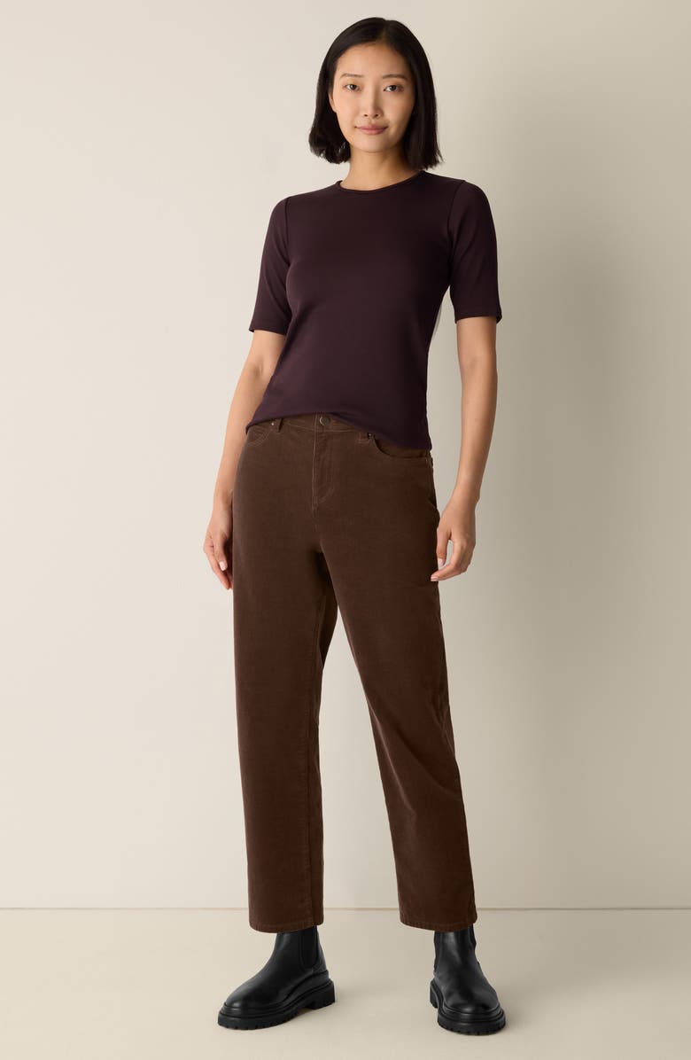 Eileen Fisher Crewneck T-Shirt, Alternate, color, Cassis