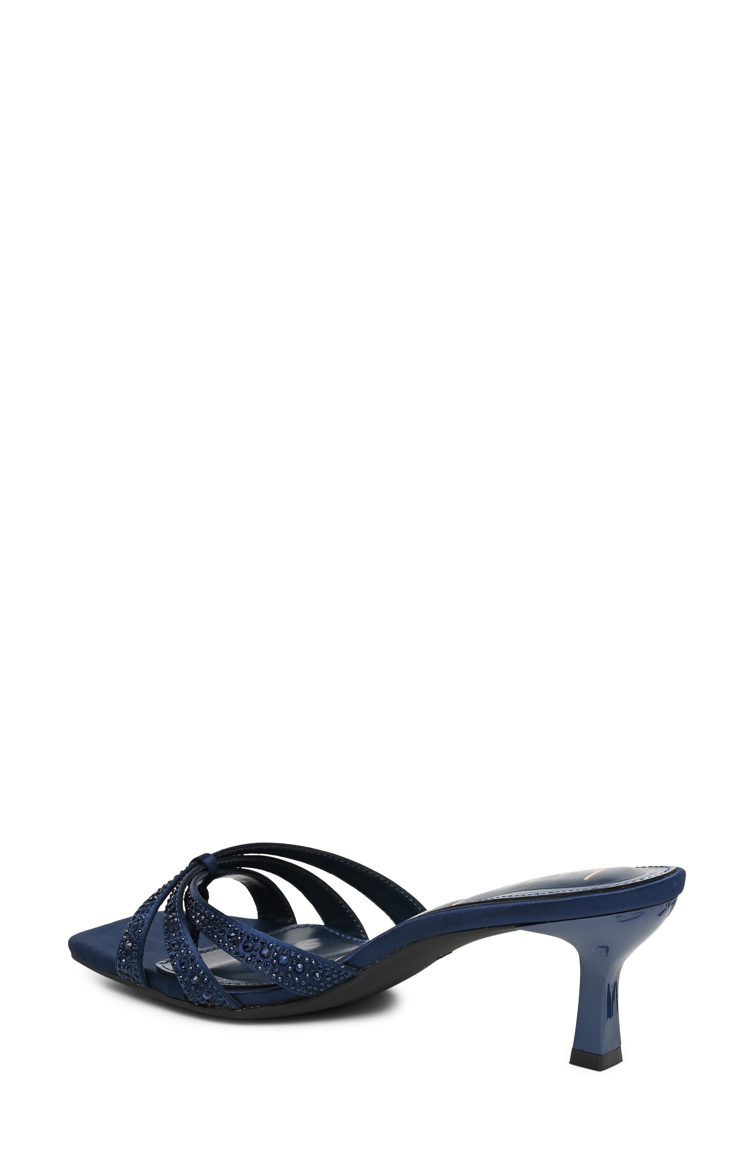 Strappy Slide Sandal, Alternate, color, NAVY SATIN