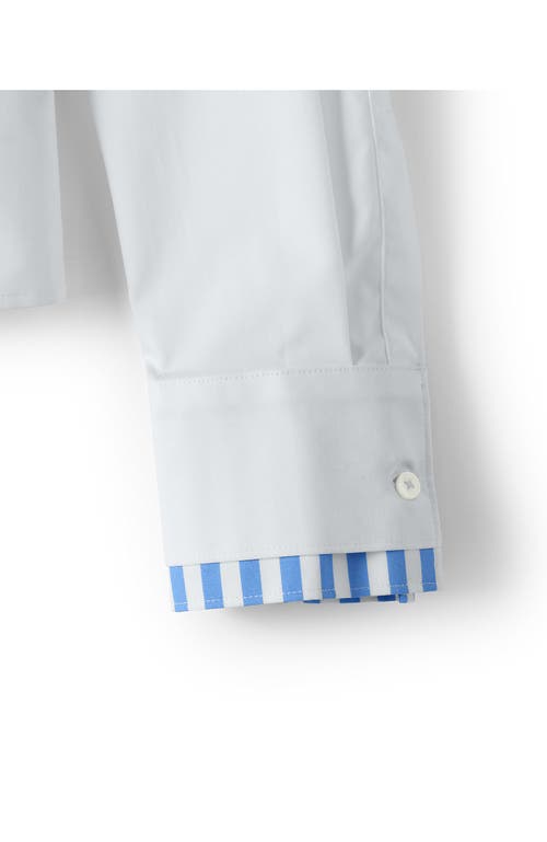 Lands' End Easy Care Shirt With Removable Bow In White