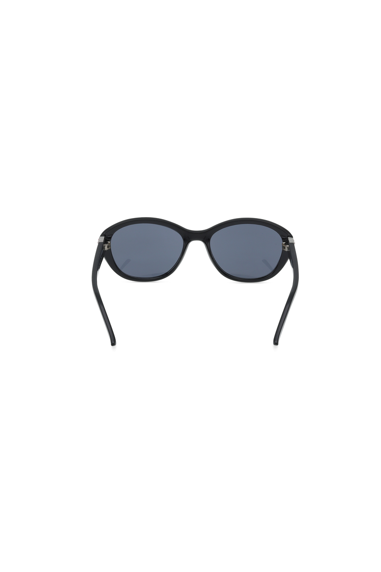 Oval Acetate Sunglasses, Alternate, color, Shiny Black / Smoke