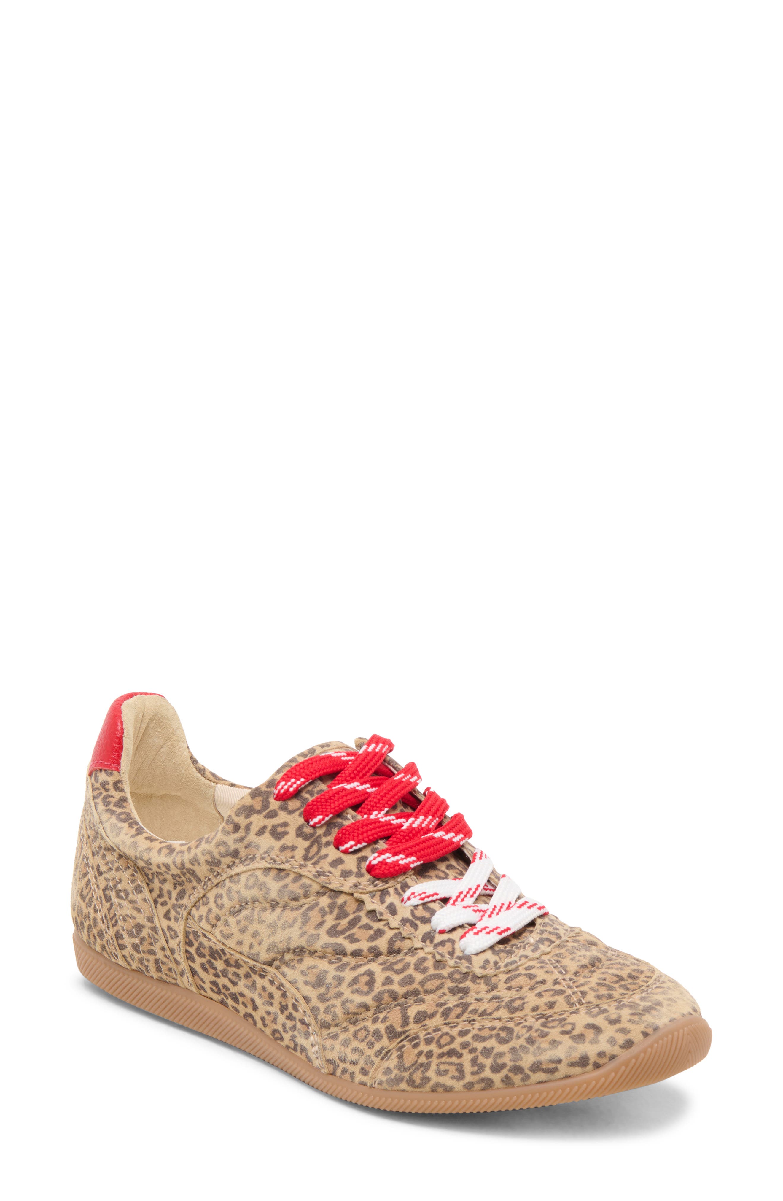  Tan Leopard Printed Suede