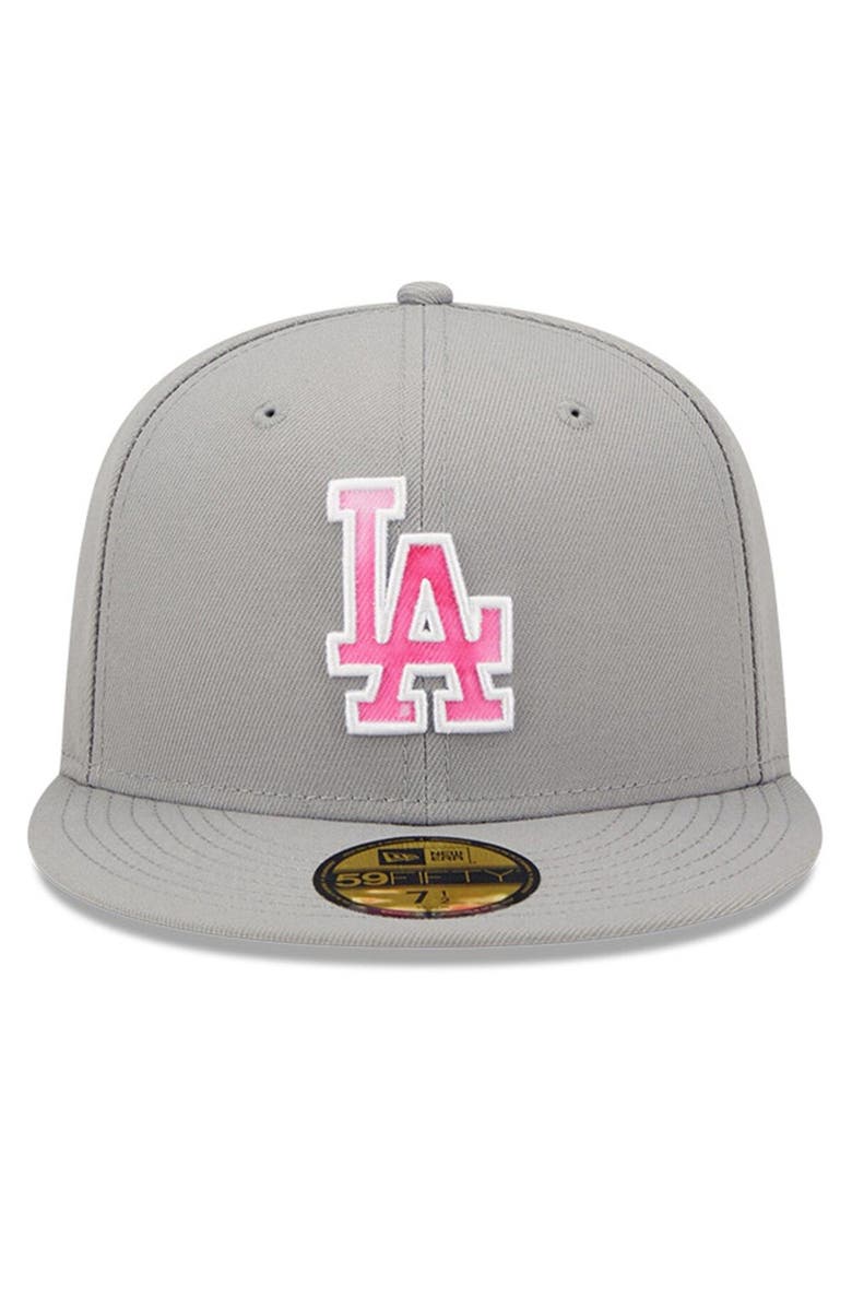 New Era Men's New Era Gray Los Angeles Dodgers 2022 Mother's Day On-Field 59FIFTY Fitted Hat, Alternate, color, 