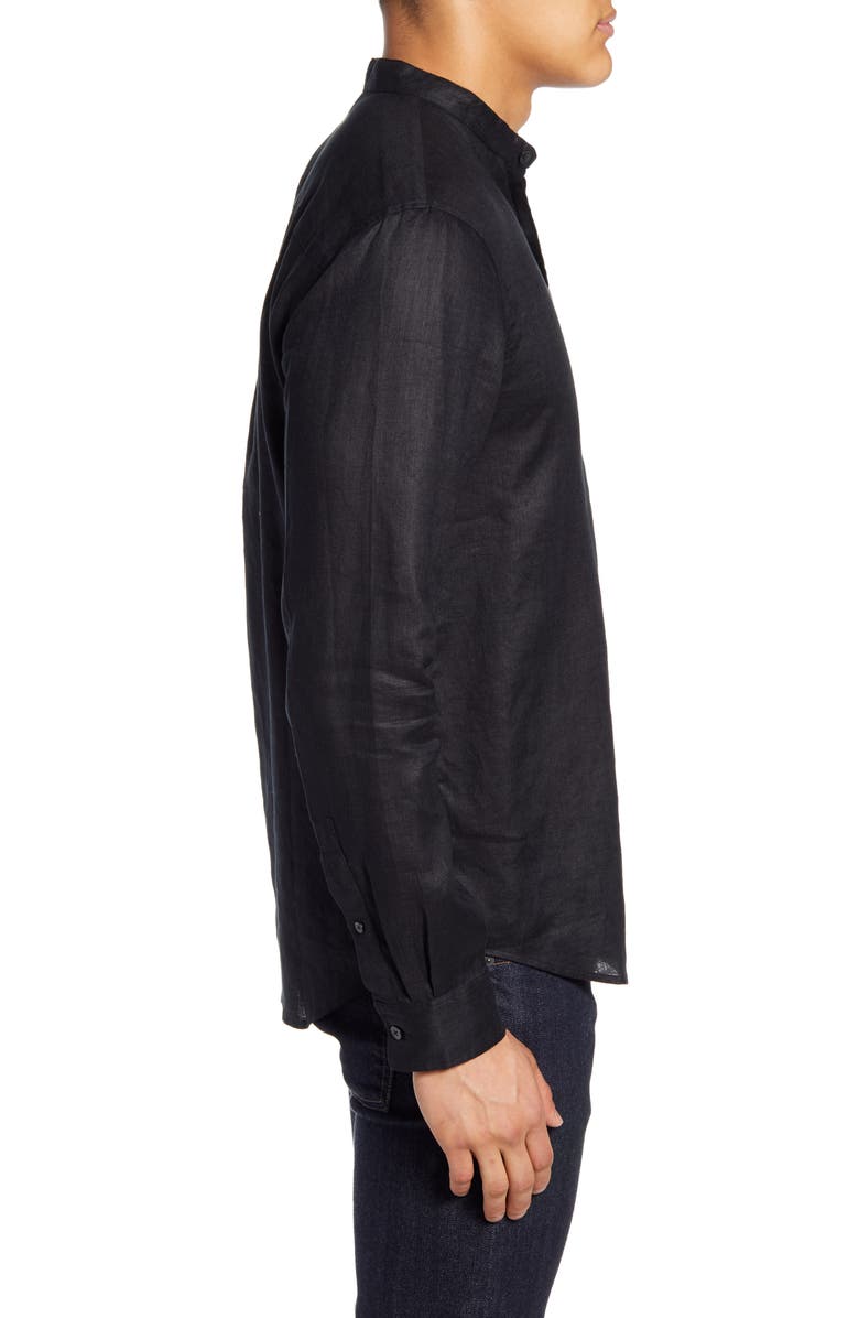 Club Monaco Slim Fit Linen Button-Up Shirt, Alternate, color, 