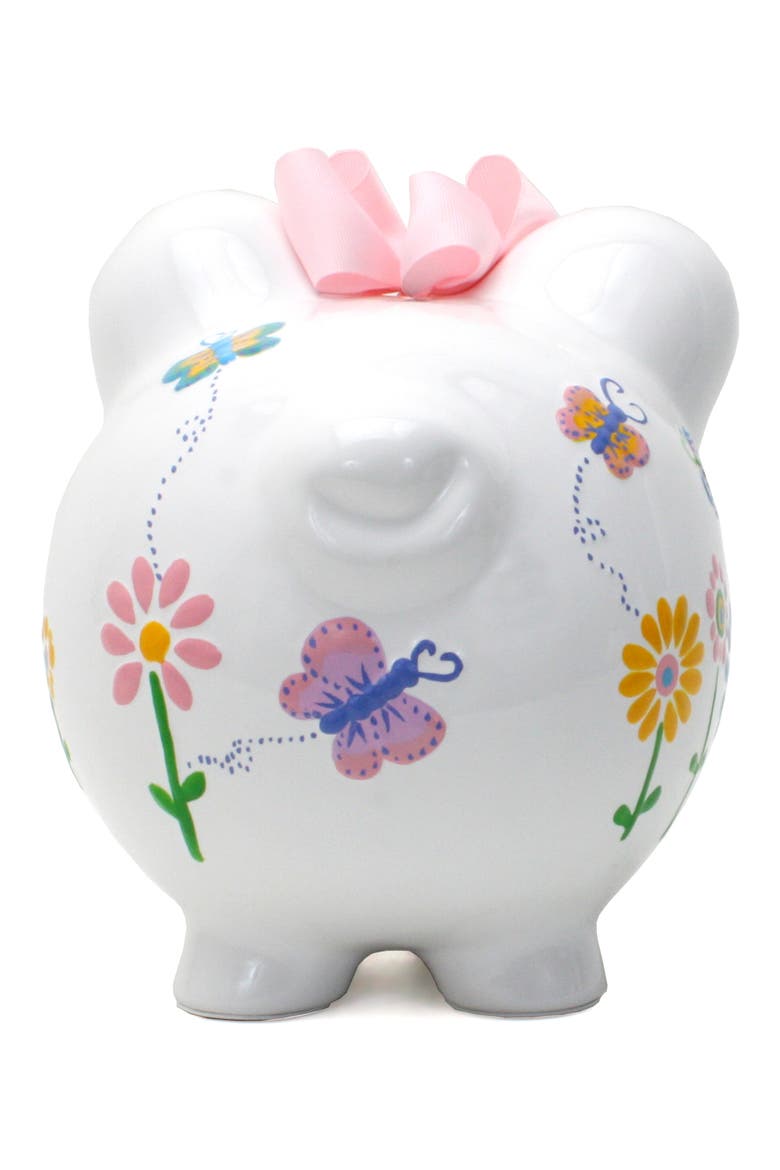 Flutterfly Ceramic Piggy Bank, Alternate, color, NONE