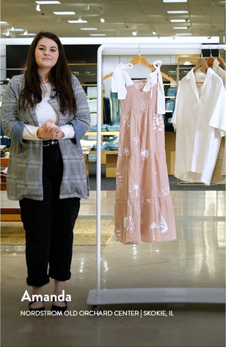 Sarelle Smocked Midi Dress, sales video thumbnail