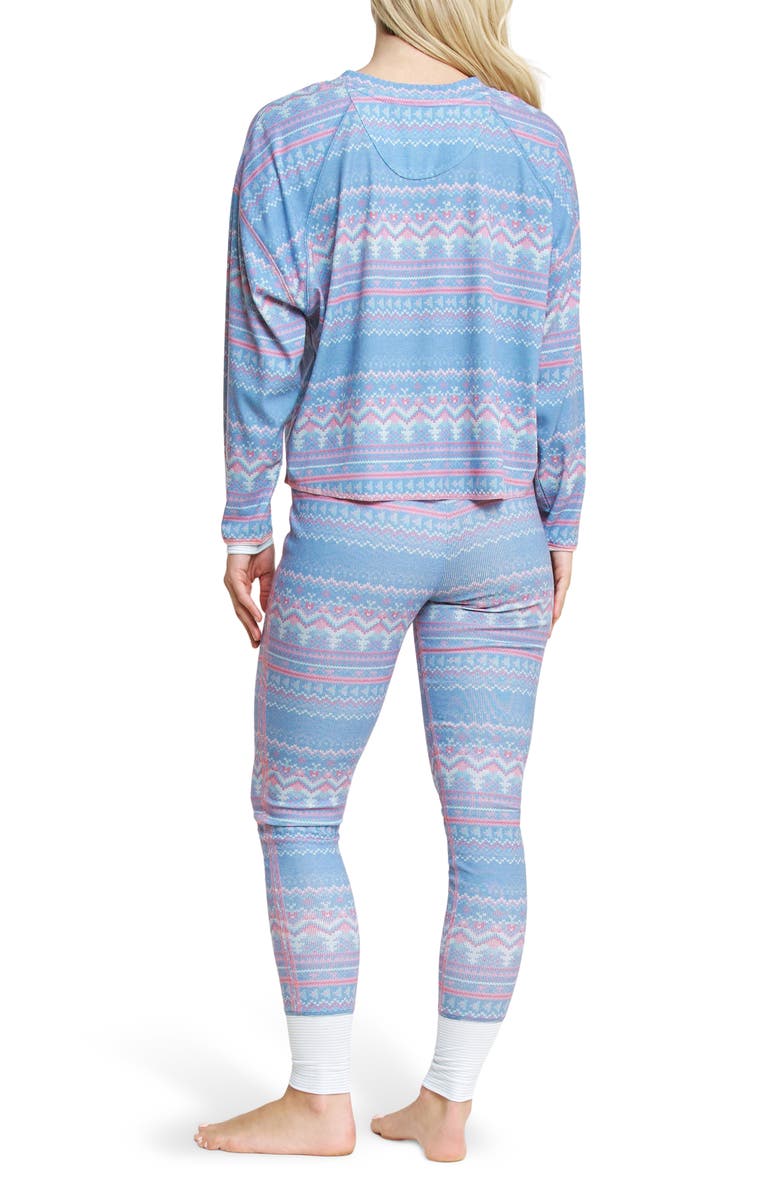 Honeydew Cuddle Crew Pajamas, Alternate, color, Daybreak/ Fairisle