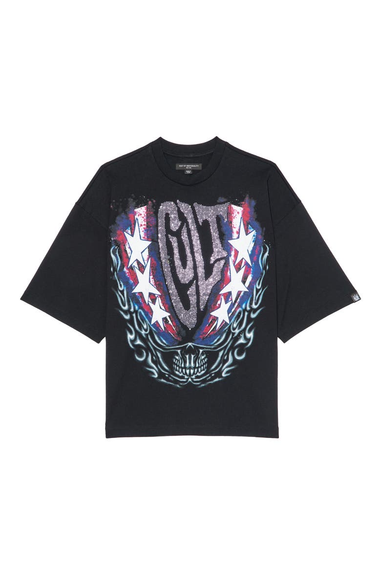 Oversize Cotton Graphic T-Shirt, Alternate, color, BLACK