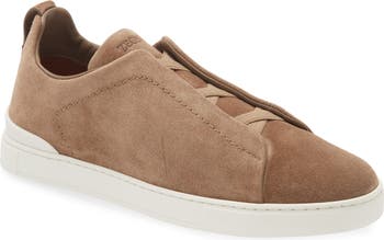 【Zegna】 Triple Stitchスエード slip-onスニーカー ZEGNA Triple Stitch™ Suede Slip-On Sneakers for Men | MR PORTER