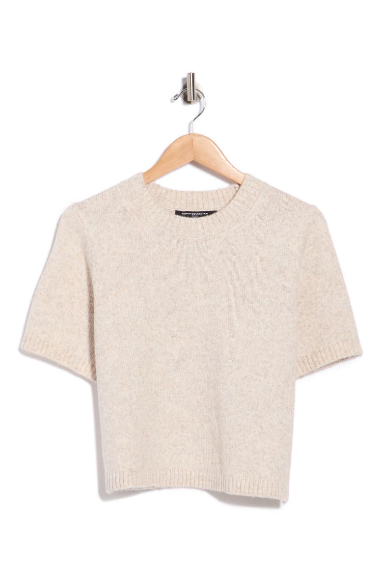 Sarah Short Sleeve Knit Sweater, Alternate, color, GREY A/ S