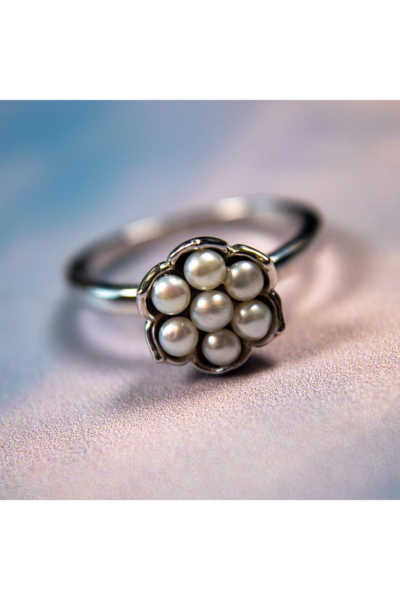 Royal Pearl Flower Ring, Alternate, color, Sterling Silver