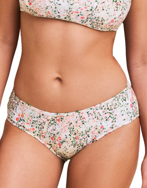 Shop Adore Me Valcea Swimwear Hipster Bikini Bottom In Floral White
