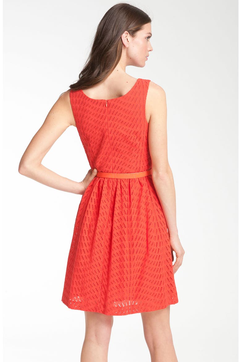 'B-52' Retro Eyelet Dress, Alternate, color, CALIENTE