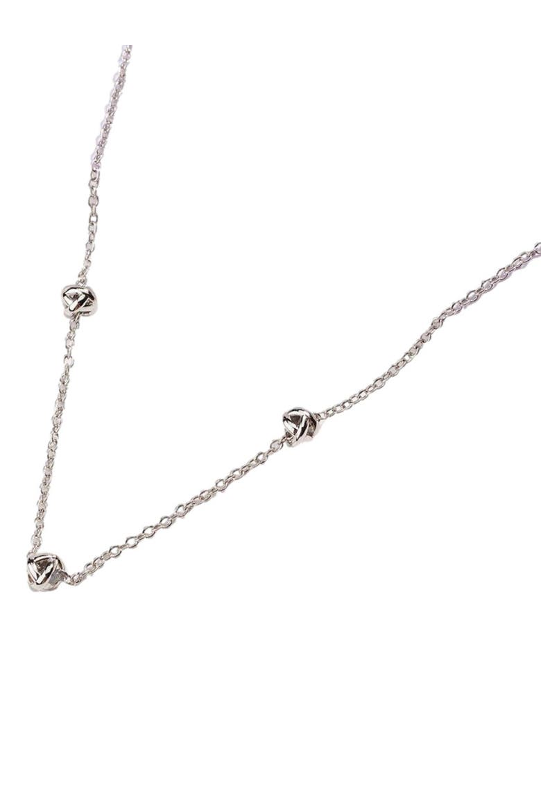 Gold Love Knot Necklace, Alternate, color, Silver
