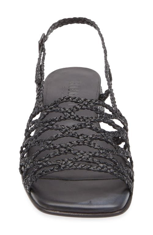 Hereu Alzira Raffia Slingback Sandal In Black