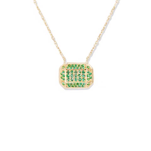Spark Emerald Cut Charm Necklace