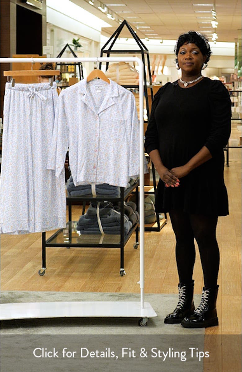 Olivia Floral Wide Leg Pima Cotton Pajamas, sales video thumbnail