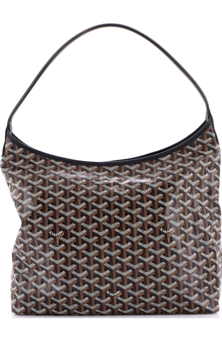 Pre-Owned Goyard Boheme Hobo Coated Canvas, Main, color, Black