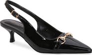 BERNESS Juliette Pointed Toe Kitten Heel Slingback Pump