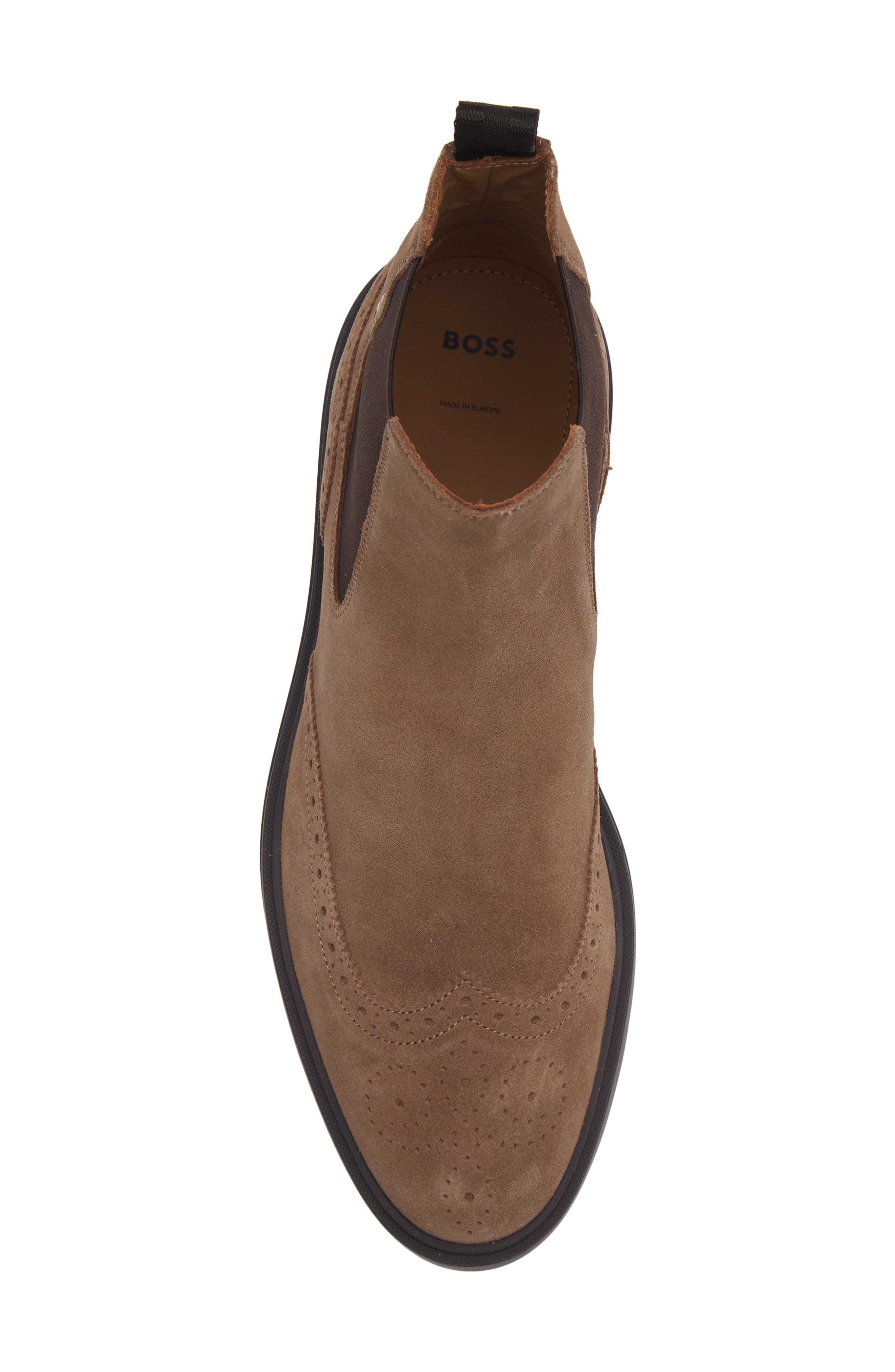 Calev Cheb Wingtip Chelsea Boot, Alternate, color, MEDIUM BEIGE
