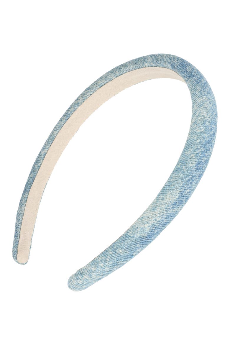 Leigh Denim Headband, Main, color, DENIM