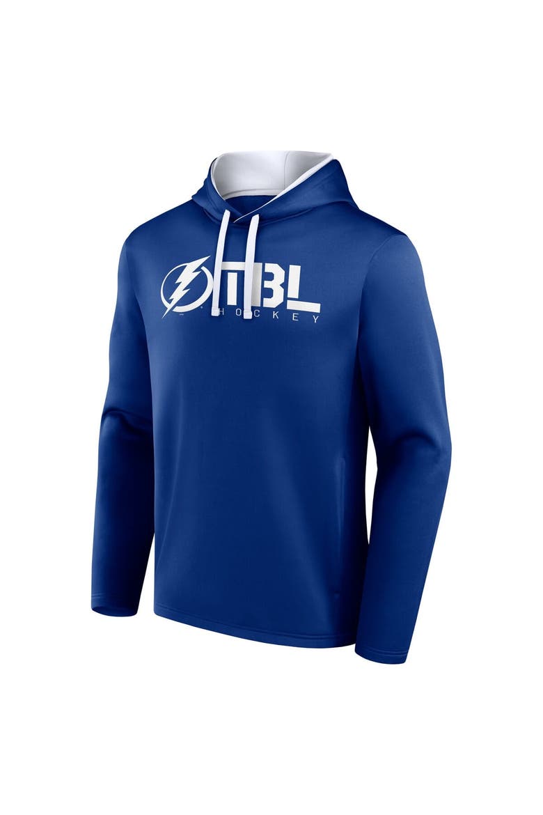 Men's Logo Athletic Blue Tampa Bay Lightning Head Start Pullover Hoodie, Alternate, color, Blue