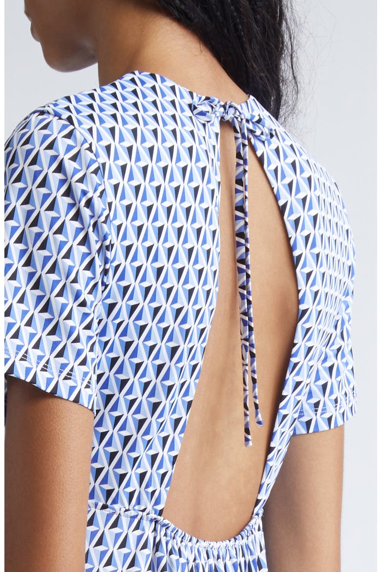 Bchorigano Beachwear Geo Print Midi Dress, Alternate, color, CORNFLOWER BLUE