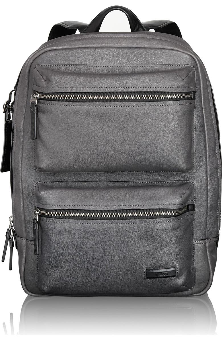 TUMI 'Mission - Bryant' Leather Backpack, Main, color,